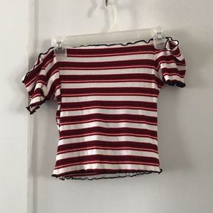 Off the Shoulder Stretchy Crop Top